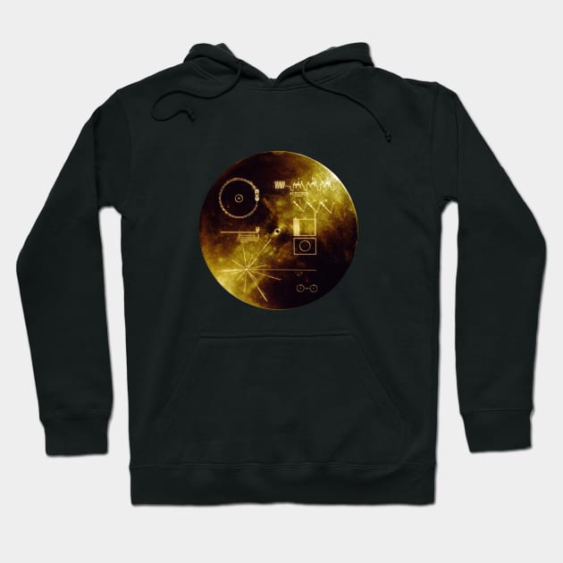 Voyager 1 Golden Record Hoodie by Cartoons by NICO